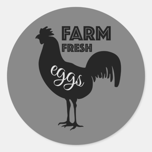Farm Fresh Eggs Classic Round Sticker (Front)