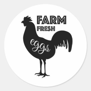 Farm Fresh Eggs Classic Round Sticker
