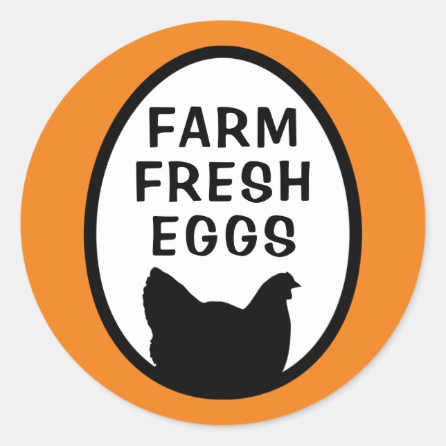 Farm Fresh Eggs Classic Round Sticker (Front)