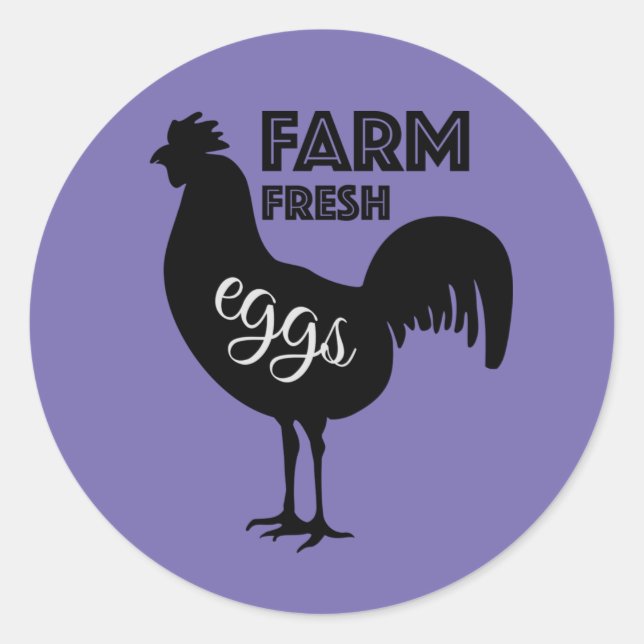 Farm Fresh Eggs Classic Round Sticker (Front)