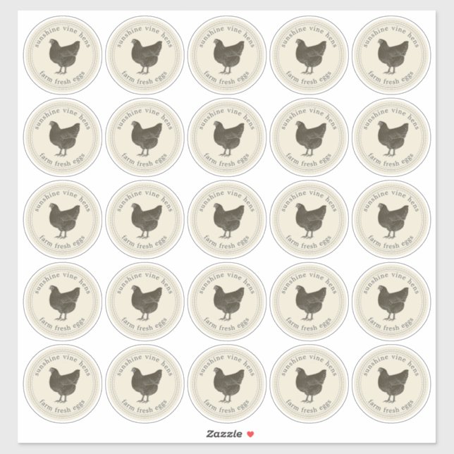 Farm Fresh Eggs Egg Carton Antique White 2.5 Inch (Sheet)