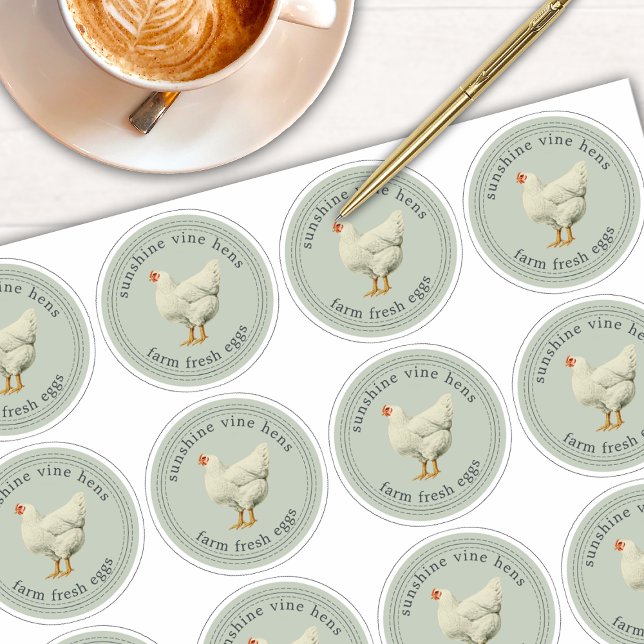 Farm Fresh Eggs Egg Carton Green 2.5 Inch (Creator Uploaded)