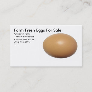 Farm Fresh Eggs For Sale Business Card
