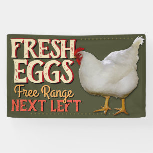 Farm Fresh Eggs For Sale Customisable Banner Sign