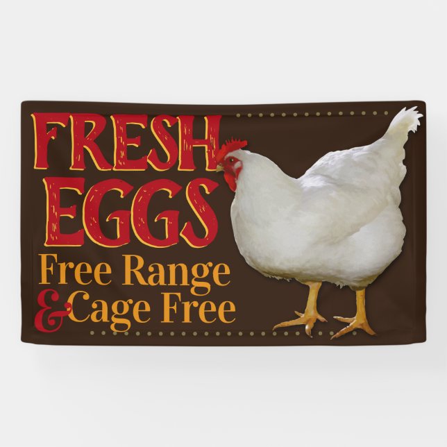 Farm Fresh Eggs For Sale Customisable Sign (Horizontal)