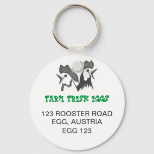 Farm Fresh Eggs Key Ring