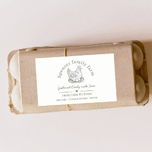 Farm Fresh Eggs Label Collected Daily with Love