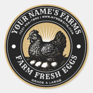 Farm Fresh Eggs Label Template