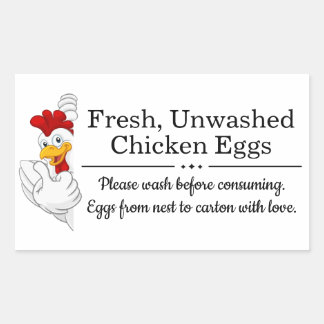 Farm Fresh Eggs | Monogram Egg Carton Rectangular Sticker