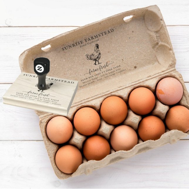 Farm Fresh Eggs |  Monogram Egg Carton Stamp (Creator Uploaded)