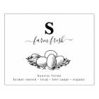 Farm Fresh Eggs |  Monogram Egg Carton Stamp