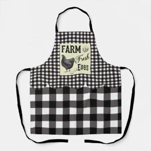 Farm Fresh Eggs Plaid Apron