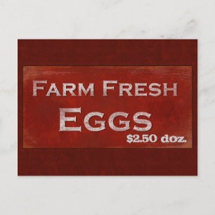 Farm Fresh Eggs Postcard
