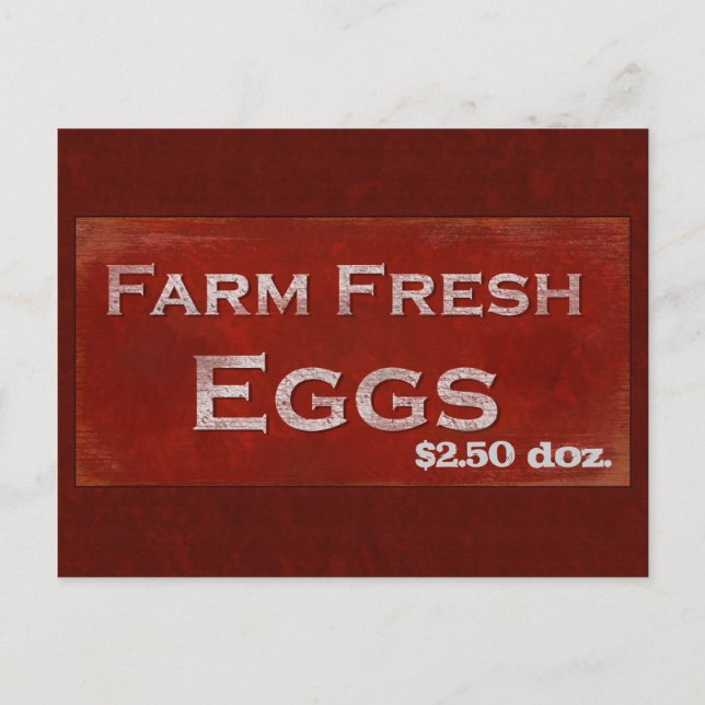 Farm Fresh Eggs Postcard (Front)