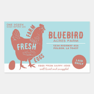 Farm Fresh Eggs Rectangular Sticker