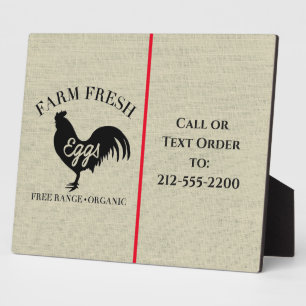 Farm Fresh Eggs Roadside Biz Tabletop Plaque