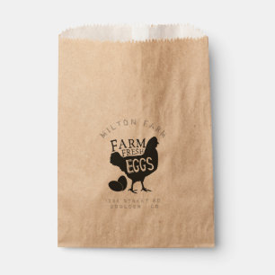farm fresh eggs rustic favour bag