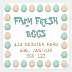 Farm Fresh Eggs Square Sticker