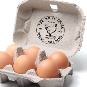 Farm Fresh Eggs Stamp Personalised Egg Carton