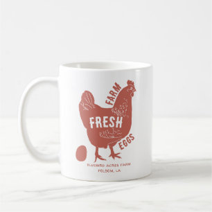 Farm Fresh Eggs with company farm name Coffee Mug