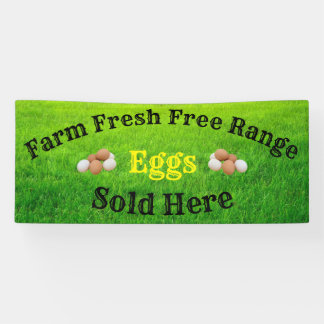 Farm Fresh Free Range Eggs Sold Here Banner