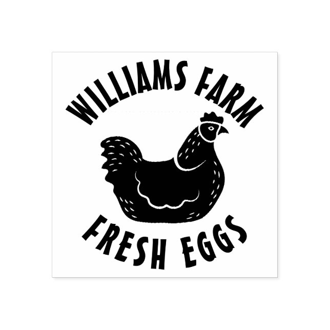 FARM FRESH  | Fresh Farm Eggs Rubber Stamp (Imprint)