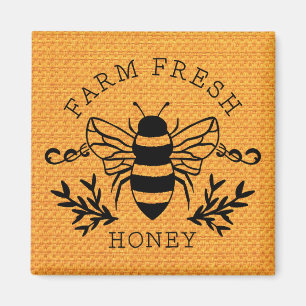 Farm Fresh Honey Bee Spring Sign-58219 Magnet