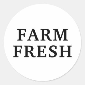 Farm Fresh Local Food  Classic Round Sticker