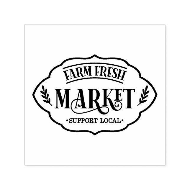 Farm Fresh Market Theme Self-inking Stamp (Design)