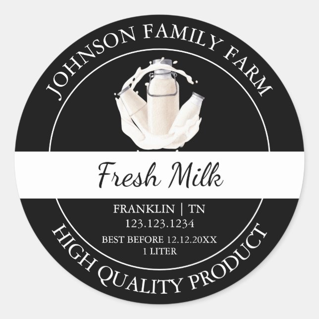 Farm Fresh Milk Black Label (Front)