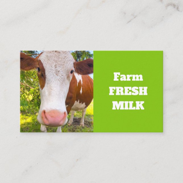 Farm Fresh Milk Business Card (Front)