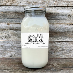 Farm Fresh Milk Homestead Carton Cow Print