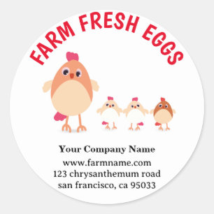 Farm Fresh Poultry Eggs Custom Sticker