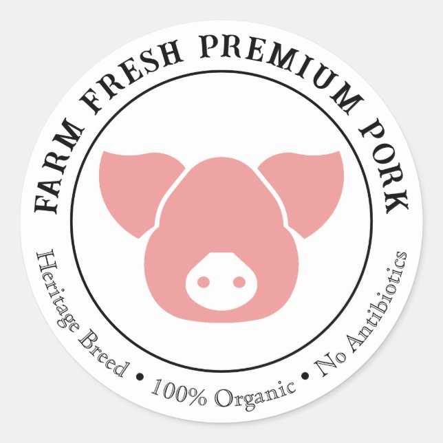 Farm Fresh Premium Pork Business Product Label (Front)