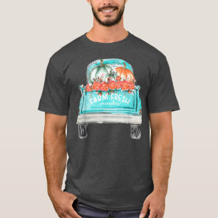 Farm Fresh Pumpkin Cute Truck Happy Autumn Fall Th T-Shirt