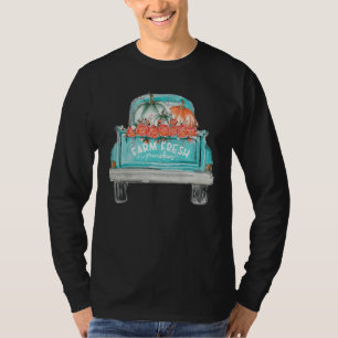 Farm Fresh Pumpkin Cute Truck Happy Autumn Fall Th T-Shirt
