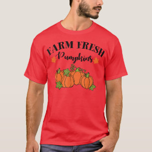 Farm Fresh Pumpkin Happy Fall Autumn Orange Pumpki T-Shirt