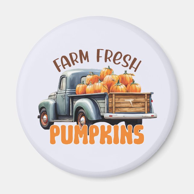 Farm Fresh Pumpkin Magnet (Front)