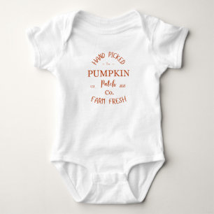 Farm Fresh Pumpkin Patch Baby Thanksgiving Outfit Bodysuit