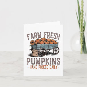 Farm Fresh Pumpkin Shirts Farmers Halloween Pumpki Card
