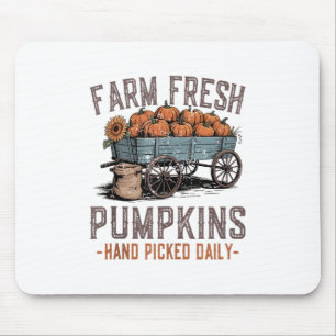 Farm Fresh Pumpkin Shirts Farmers Halloween Pumpki Mouse Pad