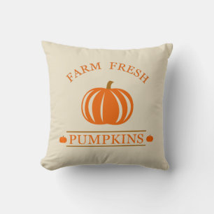 Farm fresh pumpkins fall autumn cushion