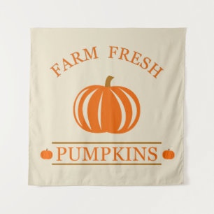 Farm fresh pumpkins fall autumn tapestry