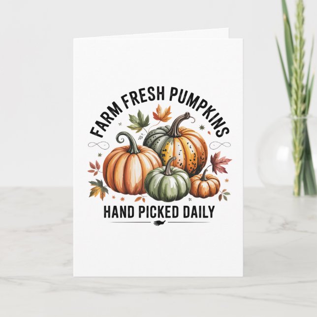 Farm Fresh Pumpkins Greeting Card (Front)