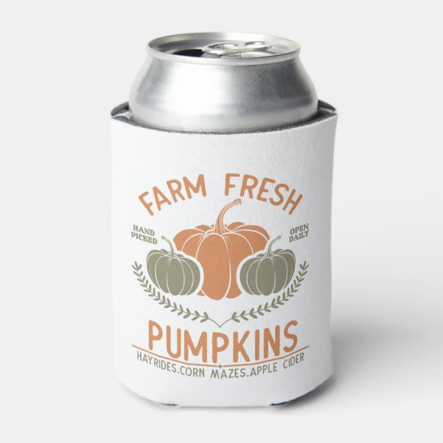 Farm Fresh Pumpkins | Hand Picked Can Cooler (Can Front)