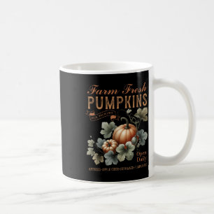 Farm Fresh Pumpkins Retro Fall Autumn Harvest Pump Coffee Mug