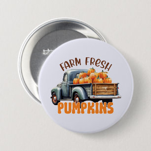 Farm Fresh Pumpkins – Rustic Truck 7.5 Cm Round Badge