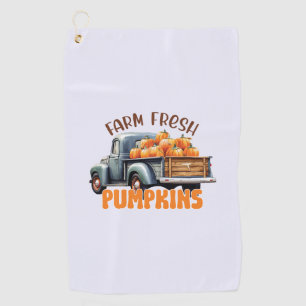 Farm Fresh Pumpkins – Rustic Truck Golf Towel