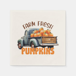 Farm Fresh Pumpkins – Rustic Truck Napkin