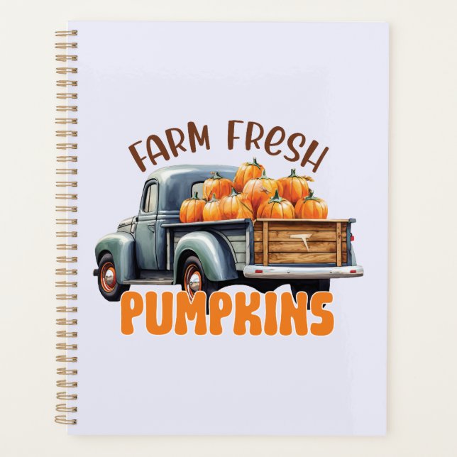 Farm Fresh Pumpkins – Rustic Truck Planner (Front)